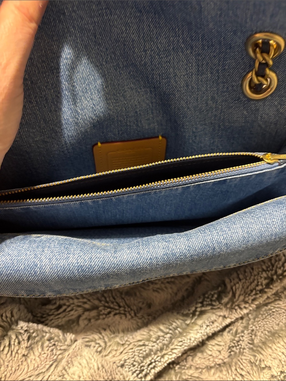 Coach Denim Tabby Shoulder Bag 26 With Quilting - Picture 4 of 6